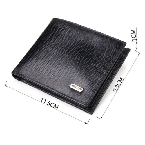 Гаманець Canpellini З натуральної шкіри Чорний (21587)