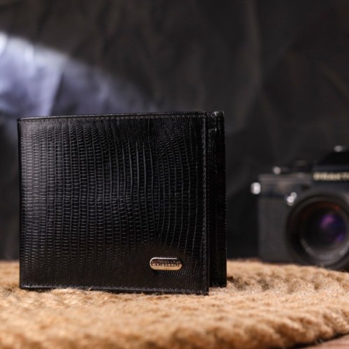 Гаманець Canpellini З натуральної шкіри Чорний (21587)