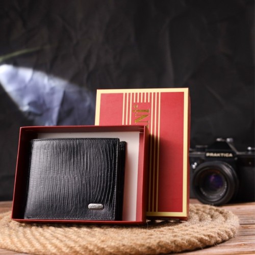 Гаманець Canpellini З натуральної шкіри Чорний (21587)