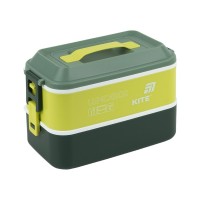 Ланч-бокс Kite подвійний з наповненням 2000 мл зелений (K25-1184-3)