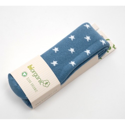 Колготки дитячі Bibaby махрові із зірочками (68379-68-bluewhite)