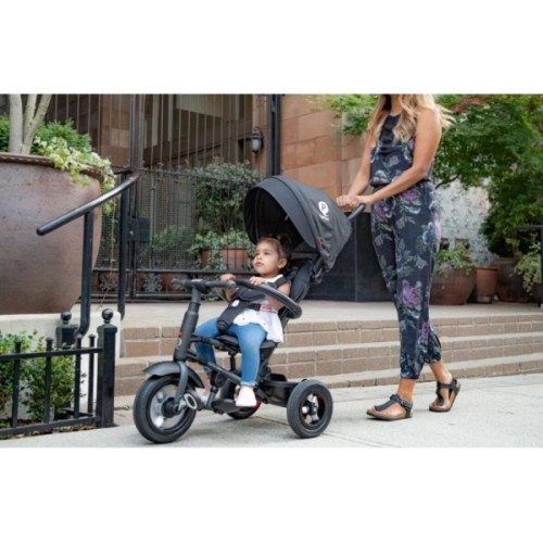 Дитячий велосипед QPlay Rito Rubber Blue складаний триколісний (S380-10BlueRubber)