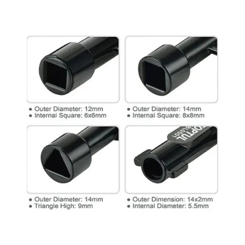 Ключ Toptul від технічних шаф багатофункціональний, 72мм (AEBL0501)