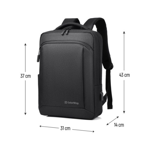 Рюкзак для ноутбука ColorWay Practical 17.3" Black (CW-BPP173-BK)