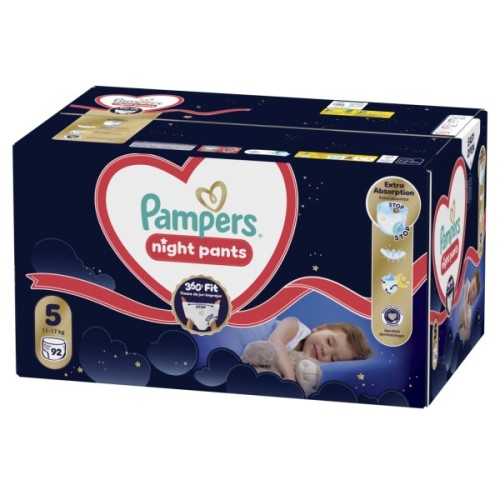 Підгузки Pampers Night Pants Розмір 5 (11-17 кг) 92 шт (8006530320542)