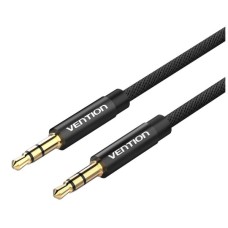 Кабель мультимедійний 3.5mm M to 3.5mm M 1.0m fabric black Vention (BAGBF)