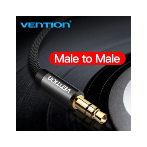 Кабель мультимедійний 3.5mm M to 3.5mm M 1.0m fabric black Vention (BAGBF)