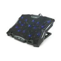 Підставка до ноутбука IceCoorel 10-17", 15*60mm 2500 RPM, TYPE-C+USB, 400x305x39mm, Black (K12)