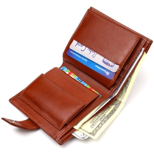 Гаманець Canpellini З натуральної шкіри Коричневий (21743)