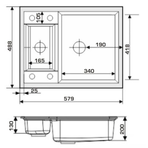 Мийка кухонна GRANADO SAMORA ivory (gr0904)