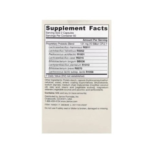 Вітамінно-мінеральний комплекс Jarrow Formulas Пробіотики, 10 млрд КУО на порцію, Jarro-Dophilus EPS, 120 вегетар (JRW-03024)