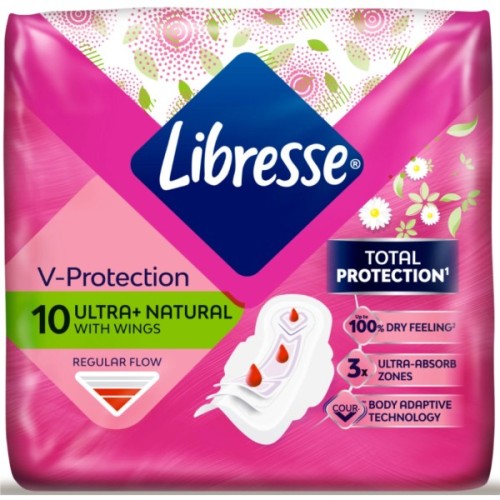 Гігієнічні прокладки Libresse Ultra Normal Aloe Vera & Camomile 10 шт (7322540344059)