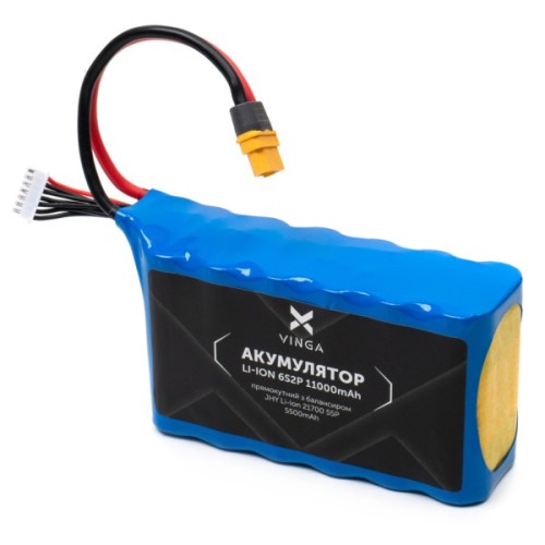 Акумуляторний блок Vinga Li-ion 6S2P 11000mAh з балансувальним дротом (JHY Li-Ion 21700 5500mAh) (V6S2P-11000MAH)