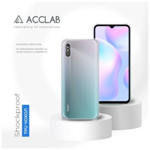 Чохол до мобільного телефона ACCLAB ShockProof Xiaomi Redmi 9A Transparent (1283126554100)