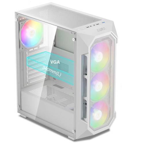 Корпус для ПК Gamdias AURA GC1 ELITE WH ARGB (4711514500608)