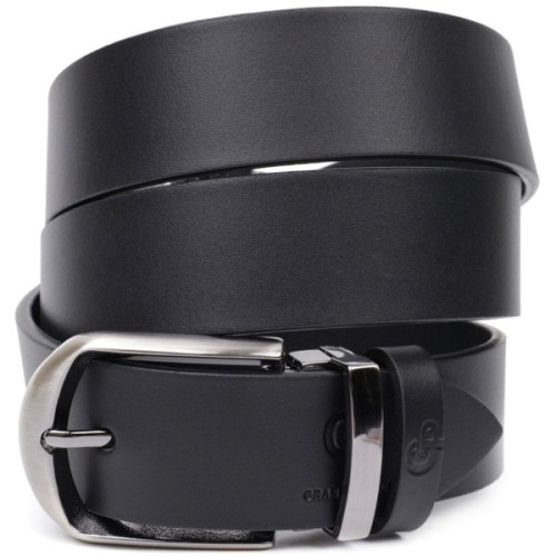 Ремінь Grande Pelle Брючний з натуральної шкіри Чорний (11681)