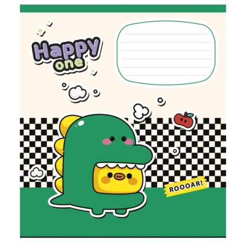 Зошит Школярик Happy one 12 аркушів клітинка (012-3532K)