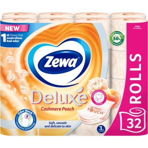 Туалетний папір Zewa Deluxe Персик 3 шари 32 рулони (7322542544631)