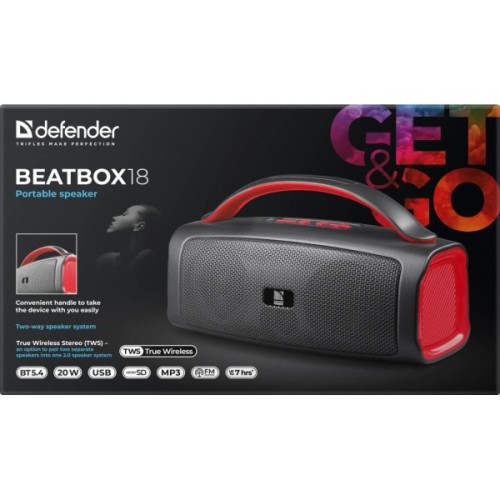 Акустична система Defender Beatbox 18 Black (65218)