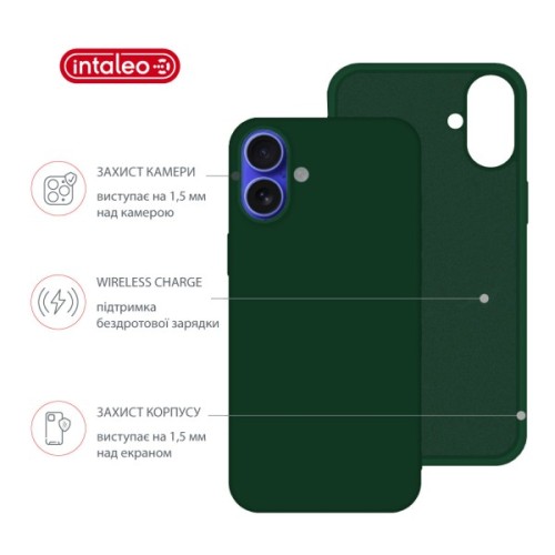 Чохол до мобільного телефона Intaleo SoftShell Apple iPhone 16 Plus Dark Green (1283126609237)