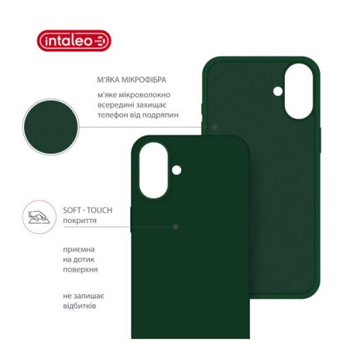 Чохол до мобільного телефона Intaleo SoftShell Apple iPhone 16 Plus Dark Green (1283126609237)