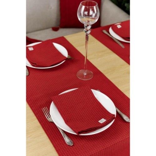 Серветка на стіл Прованс Merry Christmas червона 35x45 см (4823093449312)