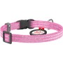 Нашийник для тварин WAUDOG Re-cotton з QR паспортом для котів та дрібних порід собак XS рожевий (16407)
