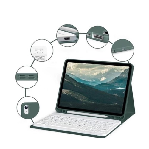 Чохол до планшета BeCover with keyboard Apple iPad Mini 7 2024 Dark Green (712993)