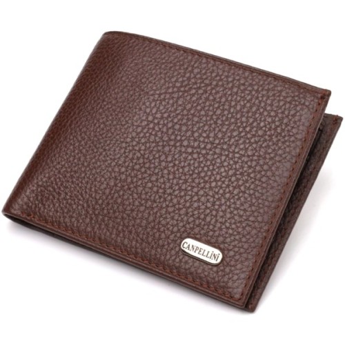 Портмоне Canpellini З натуральної шкіри Коричневе (21775)