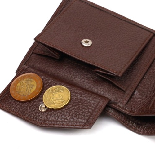 Портмоне Canpellini З натуральної шкіри Коричневе (21775)