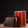 Портмоне Canpellini З натуральної шкіри Коричневе (21775)