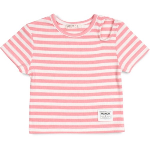 Футболка дитяча Breeze у смужку (19921-134G-pink)