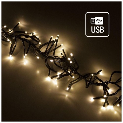 Гірлянда ColorWay Мішура LED 150 5 м 8 функцій теплий колір USB (CW-G-150L5U)