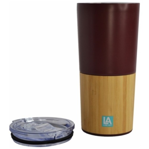Термокружка Line Art Mao 500 мл темно-коричневий/бамбуковий (20201LA-19)