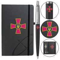 Ручка кулькова Parker JOTTER 17 Originals ARMY Black CT BP Емблема ЗСУ + блокнот Parker + подар.упаковка (15632b24_W0010u)