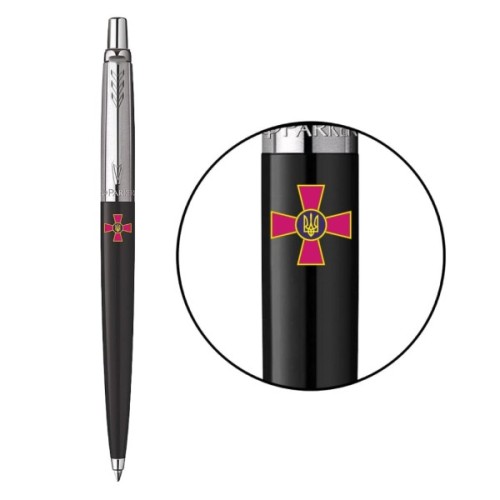Ручка кулькова Parker JOTTER 17 Originals ARMY Black CT BP Емблема ЗСУ + блокнот Parker + подар.упаковка (15632b24_W0010u)