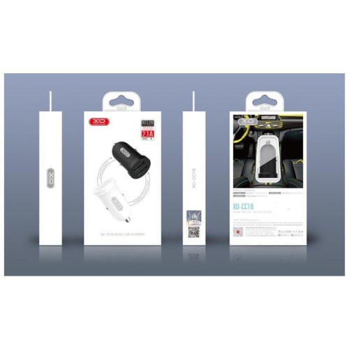 Зарядний пристрій XO CC18 2.1A/2 USB Black (XO-CC18-BK)