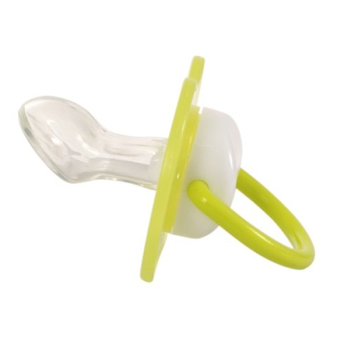 Пустушка Baby Team Силіконова ортодонтична З ковпачком та кільцем Нічна Від 12 місяців (4824428030083)