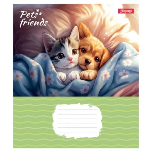 Зошит 1 вересня Pets Frinds А5 12 аркушів коса лінія (768068)