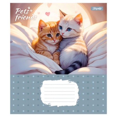 Зошит 1 вересня Pets Frinds А5 12 аркушів коса лінія (768068)