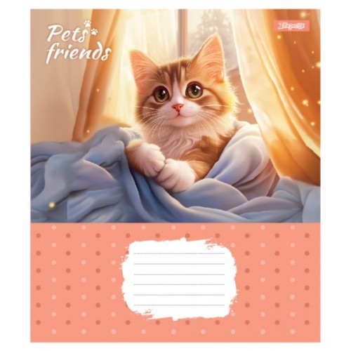 Зошит 1 вересня Pets Frinds А5 12 аркушів коса лінія (768068)