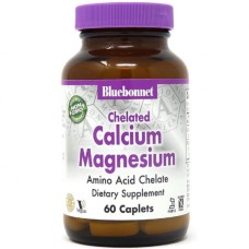 Мінерали Bluebonnet Nutrition Хелатний Кальцій і Магній, Chelated Calcium Magnesium, 60 та (BLB0660)