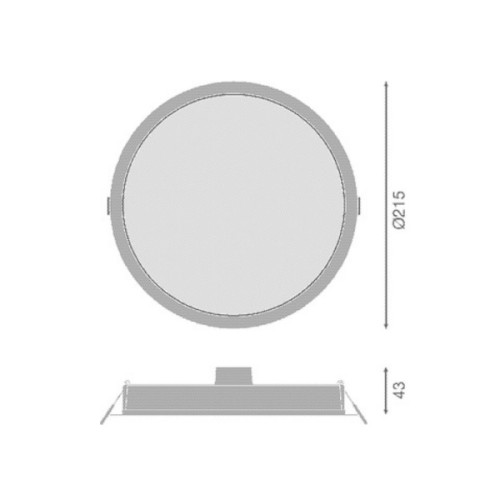 Світильник LEDVANCE DL IP44 DN 215 24W 840 WT 230V (4058075703223)