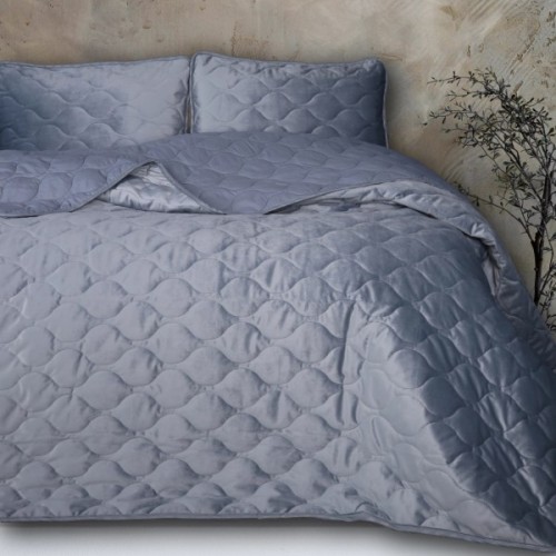 Покривало MirSon №5052 Velor charm Dark grey 180х210 см (2200008376901)