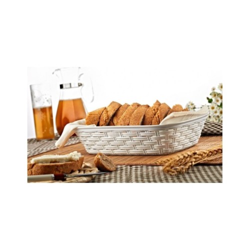 Хлібниця Irak Plastik 2,5 л під ротанг жовта (6662)