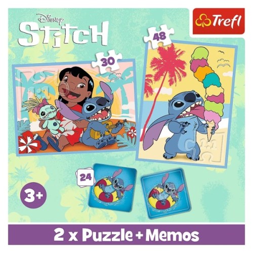 Пазл Trefl Lilo&Stitch Щасливі 2 in 1+memos (5900511935851)