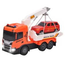 Спецтехніка TechnoDrive серії Big Truck – Евакуатор Scania з машиною (світло, звук) (6408KS) Спецтехніка TechnoDrive серії Big Truck – Евакуатор Scania з машиною (світло, звук) (6408KS)