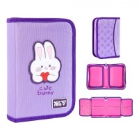 Пенал Yes твердий одинарний з двома клапанами Cute Bunny HP-04 (533740)