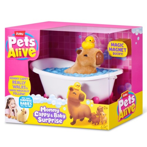 Інтерактивна іграшка Pets & Robo Alive Mama & Baby Surprise S1 Мама капібара з сюрпризом (9574)