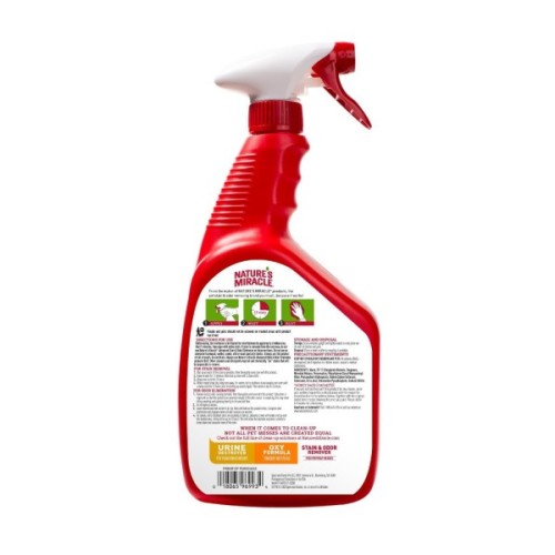 Спрей для тварин 8in1 Nature's Miracle для усунення плям та запахів від котів з ароматом лимону 946 мл (18065969934)